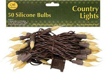 Silicone Lights, Brown Cord, 50ct - The Fox Decor